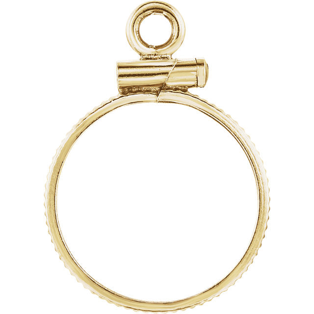 14k Yellow Dangle Mounting for 14x1 mm Coin
