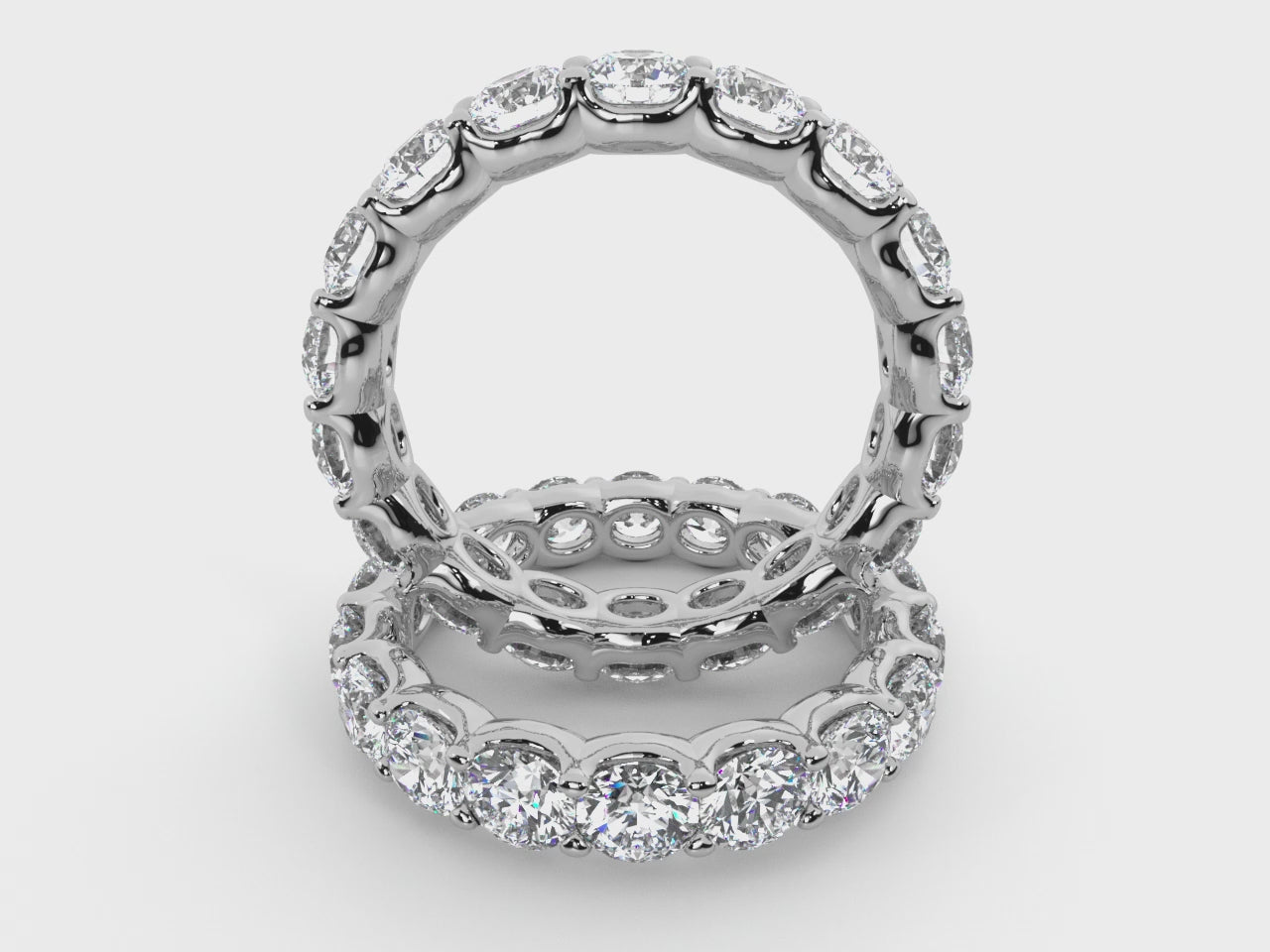 Load video: Round Lab Grown Diamond Full Eternity Band