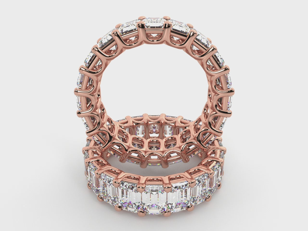 Load video: Emerald Natural Diamond Full Eternity Band
