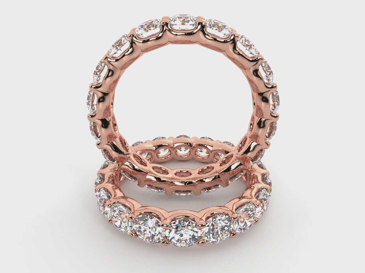Load video: Round Lab Grown Diamond Full Eternity Band