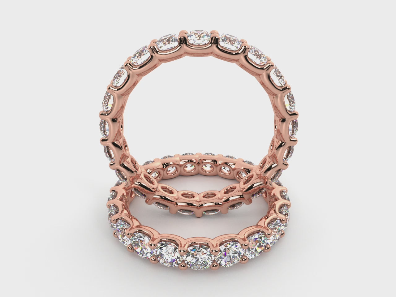 Load video: Round Lab Grown Diamond Full Eternity Band