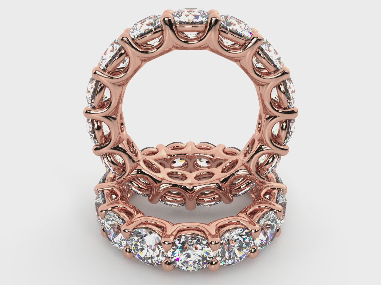 Load video: Round Lab Grown Diamond Full Eternity Band