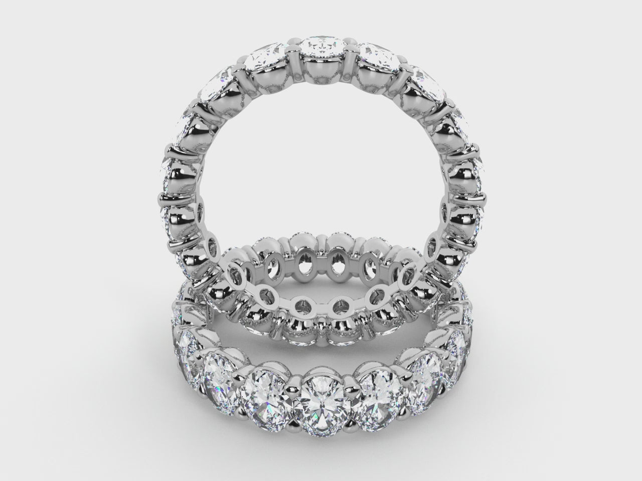 Load video: Oval Lab Grown Diamond Full Eternity Band