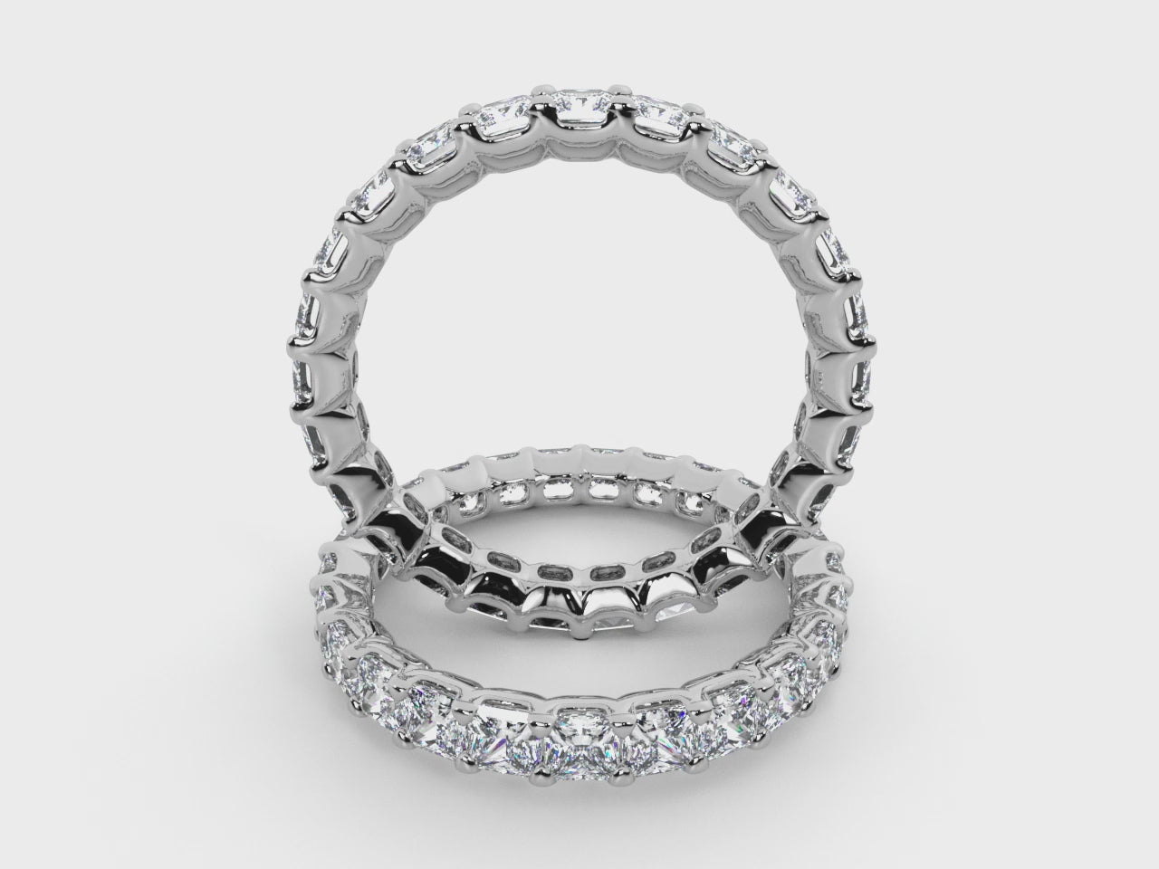 Load video: Princess Lab Grown Diamond Full Eternity Band