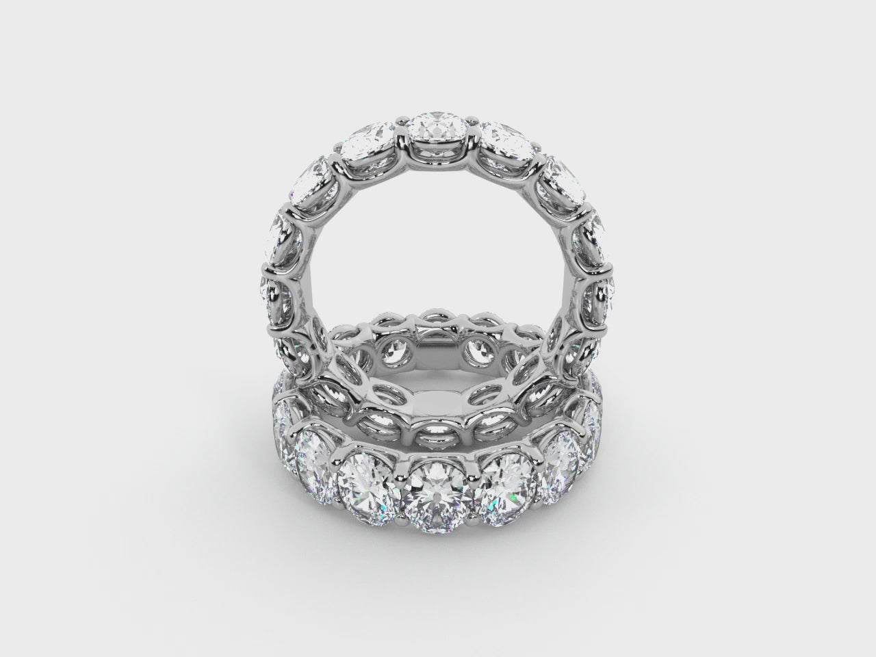 Load video: Oval Lab Grown Diamond Full Eternity Band