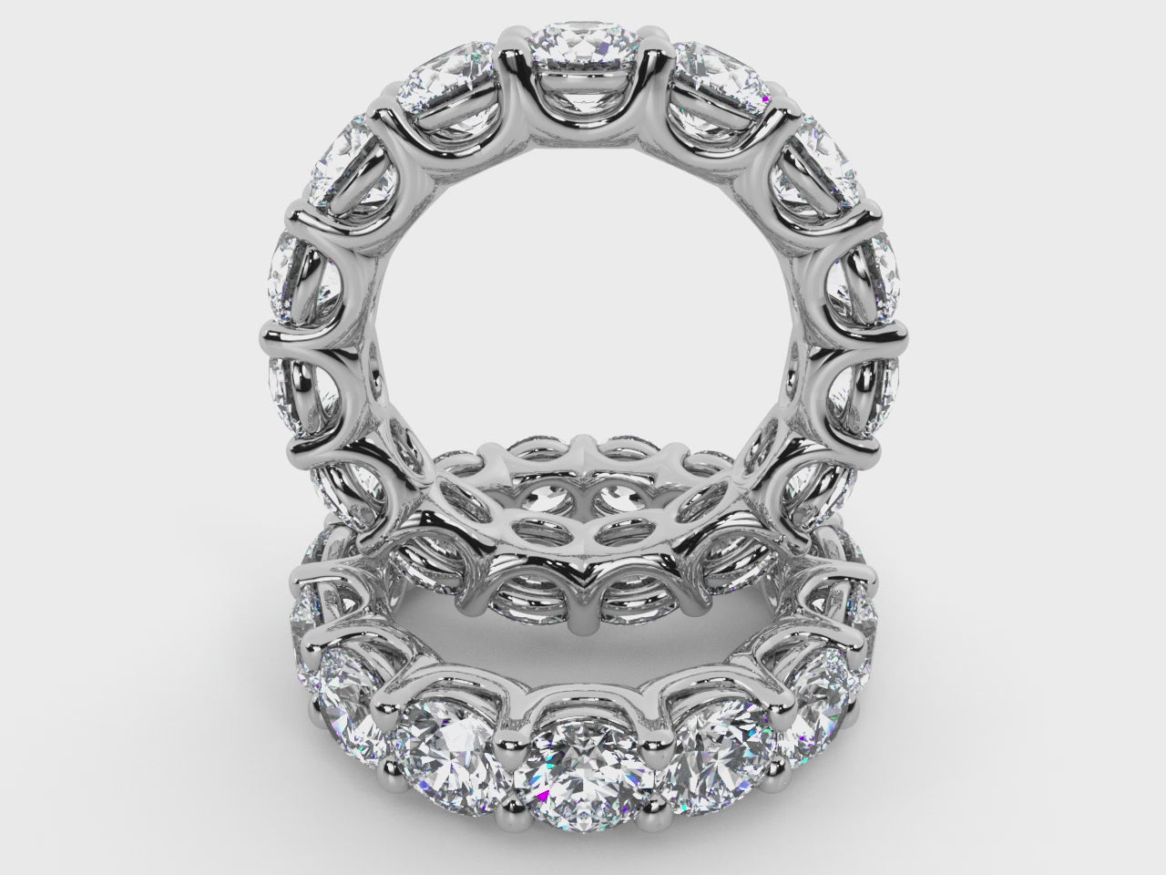 Load video: Round Lab Grown Diamond Full Eternity Band