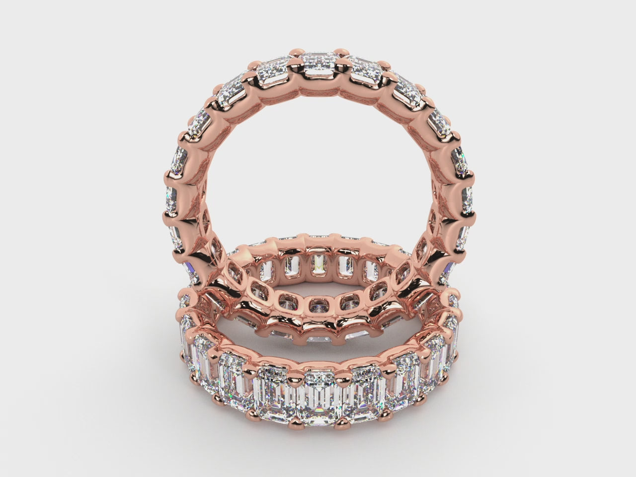 Load video: Emerald Natural Diamond Full Eternity Band