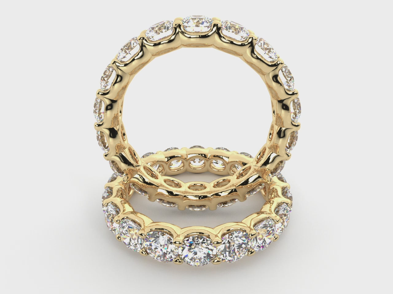 Load video: Round Lab Grown Diamond Full Eternity Band