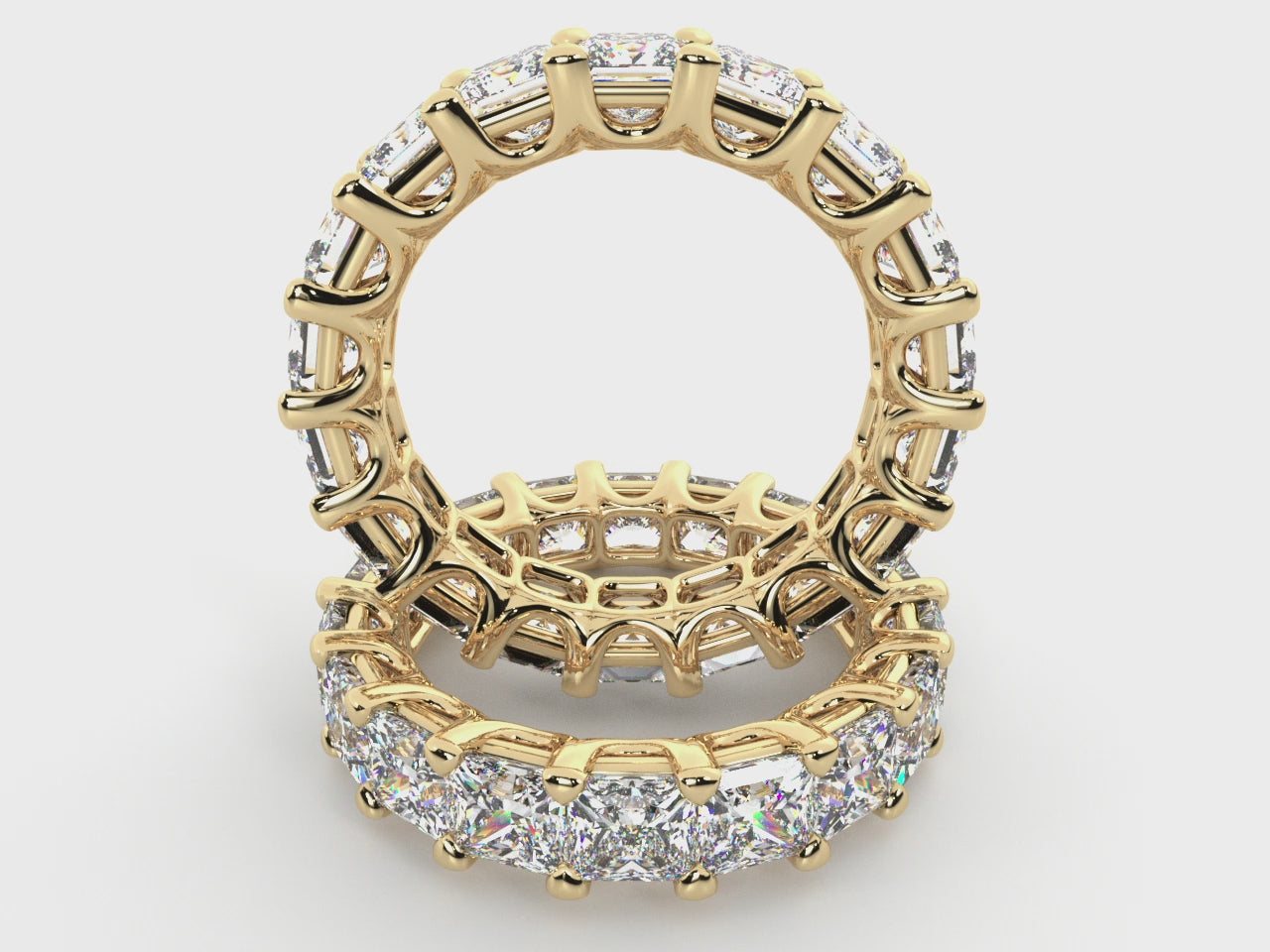 Load video: Princess Lab Grown Diamond Full Eternity Band