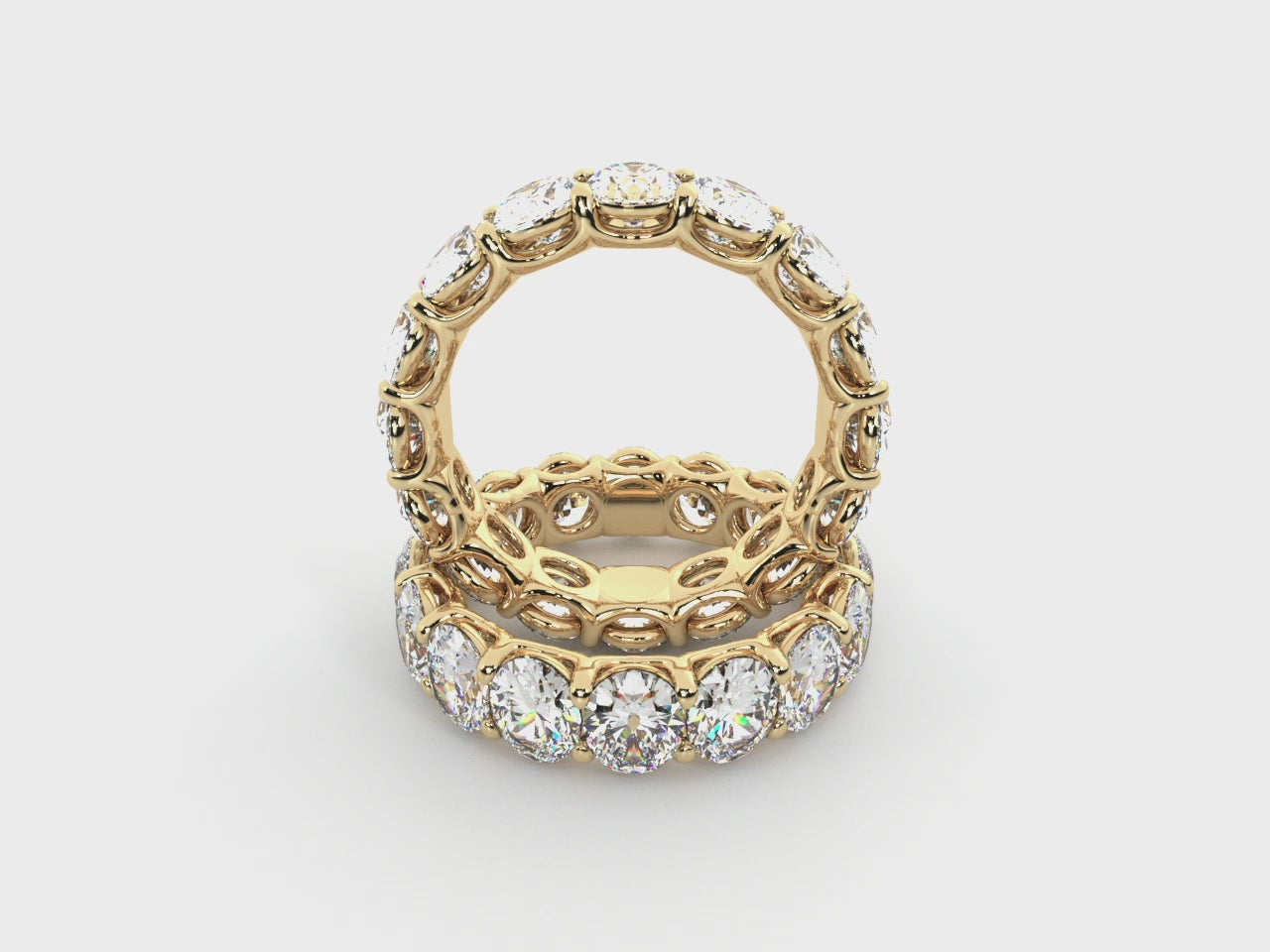 Load video: Oval Lab Grown Diamond Full Eternity Band