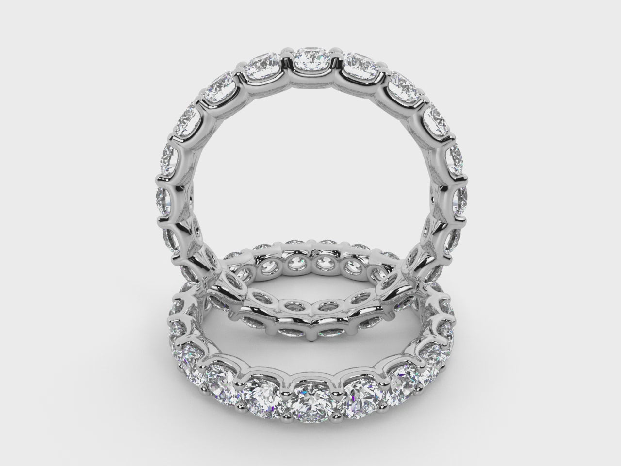 Load video: Round Lab Grown Diamond Full Eternity Band