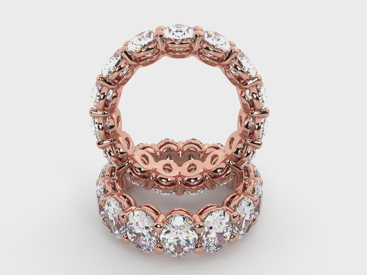 Load video: Oval Lab Grown Diamond Full Eternity Band