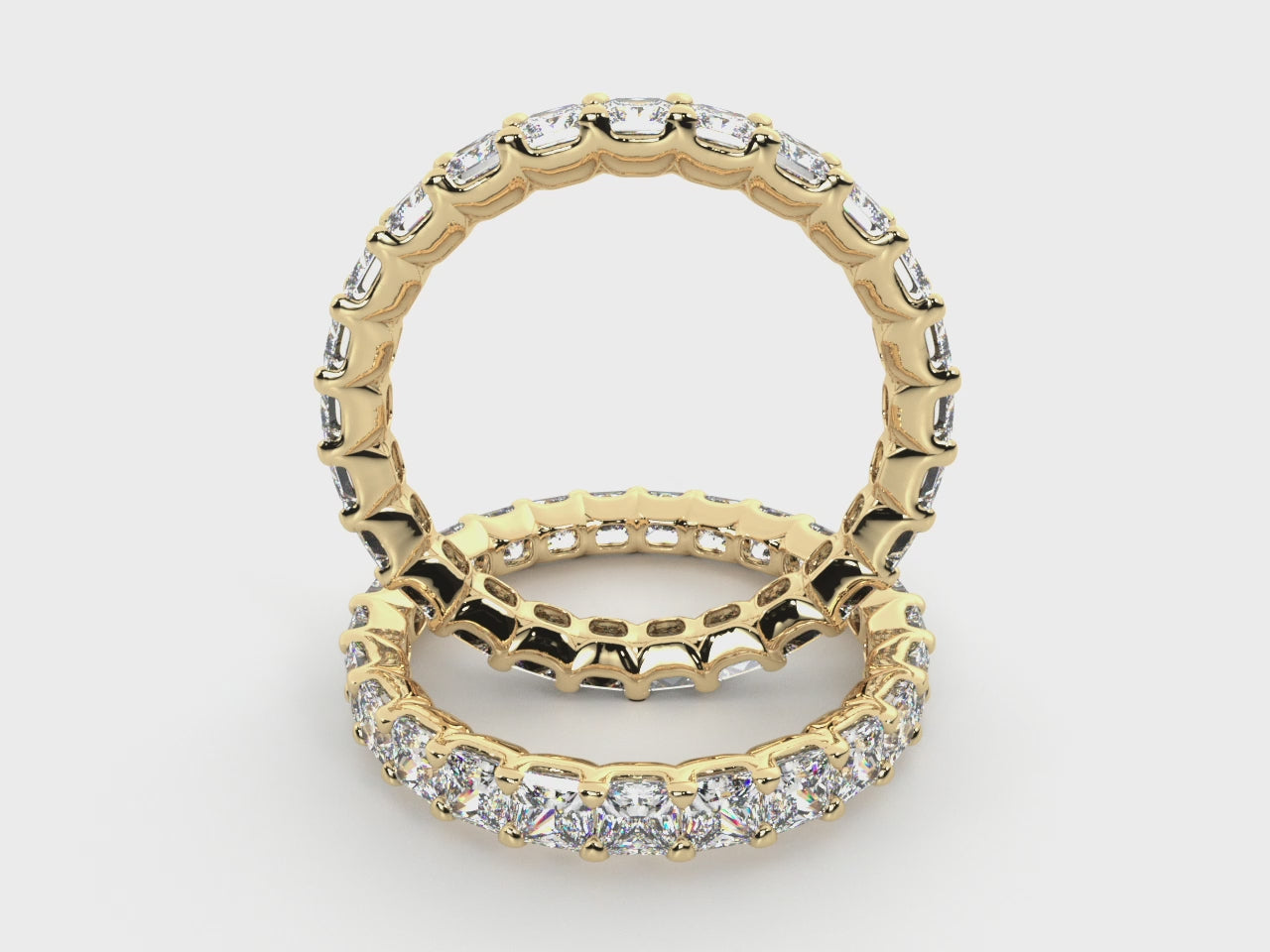 Load video: Princess Lab Grown Diamond Full Eternity Band