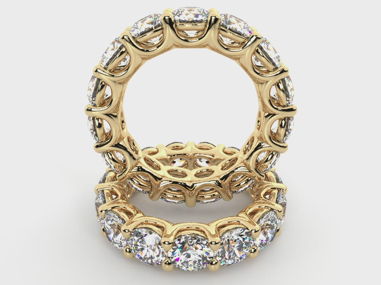 Load video: Round Lab Grown Diamond Full Eternity Band