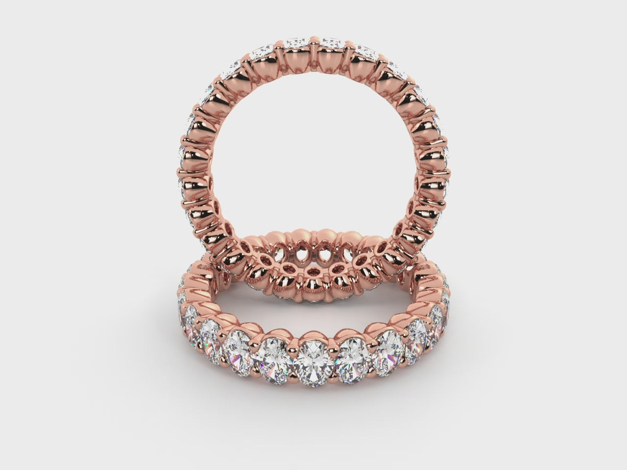 Load video: Oval Lab Grown Diamond Full Eternity Band
