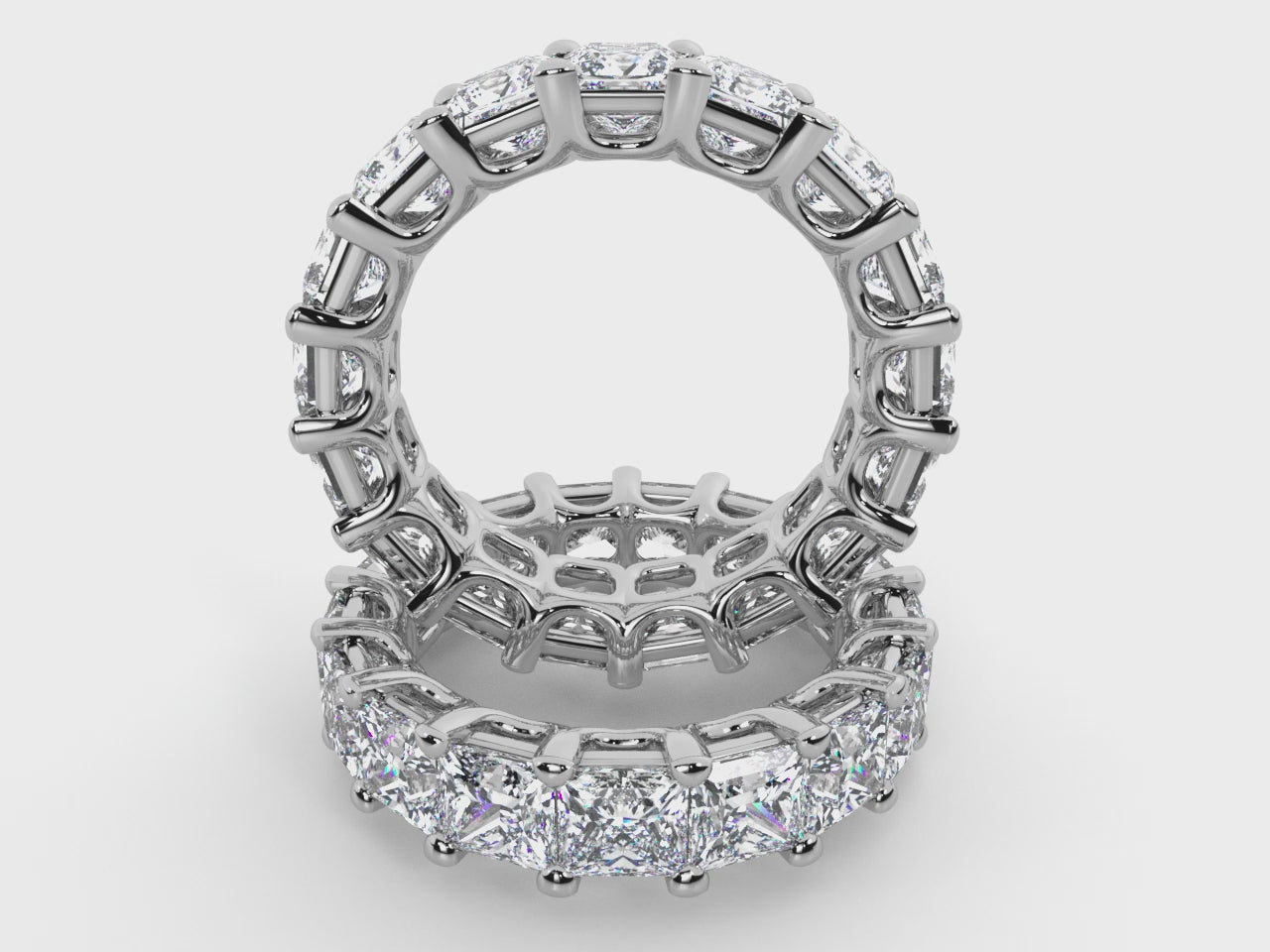 Load video: Princess Lab Grown Diamond Full Eternity Band