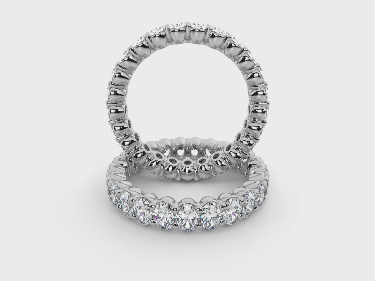 Load video: Oval Lab Grown Diamond Full Eternity Band