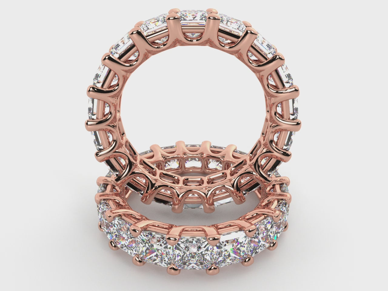 Load video: Princess Lab Grown Diamond Full Eternity Band