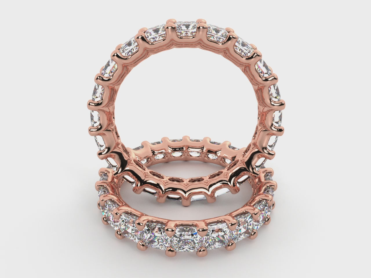 Load video: Princess Lab Grown Diamond Full Eternity Band