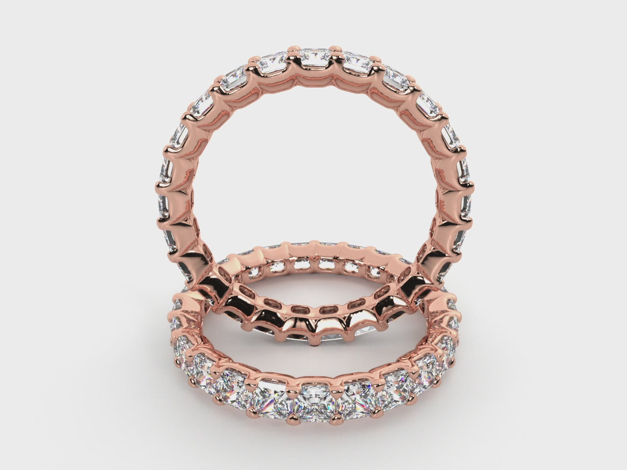 Load video: Princess Lab Grown Diamond Full Eternity Band