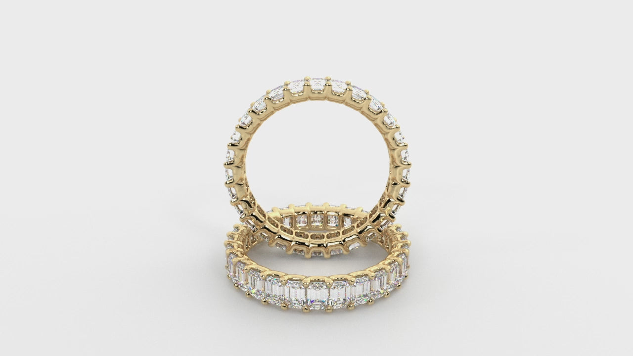 Load video: Emerald Natural Diamond Full Eternity Band