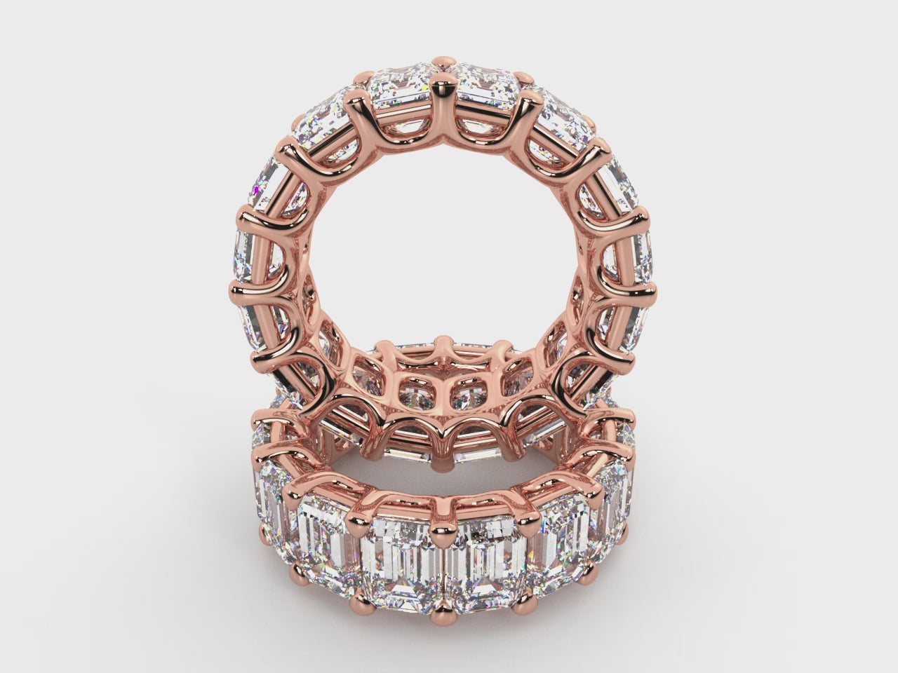 Load video: Emerald Natural Diamond Full Eternity Band