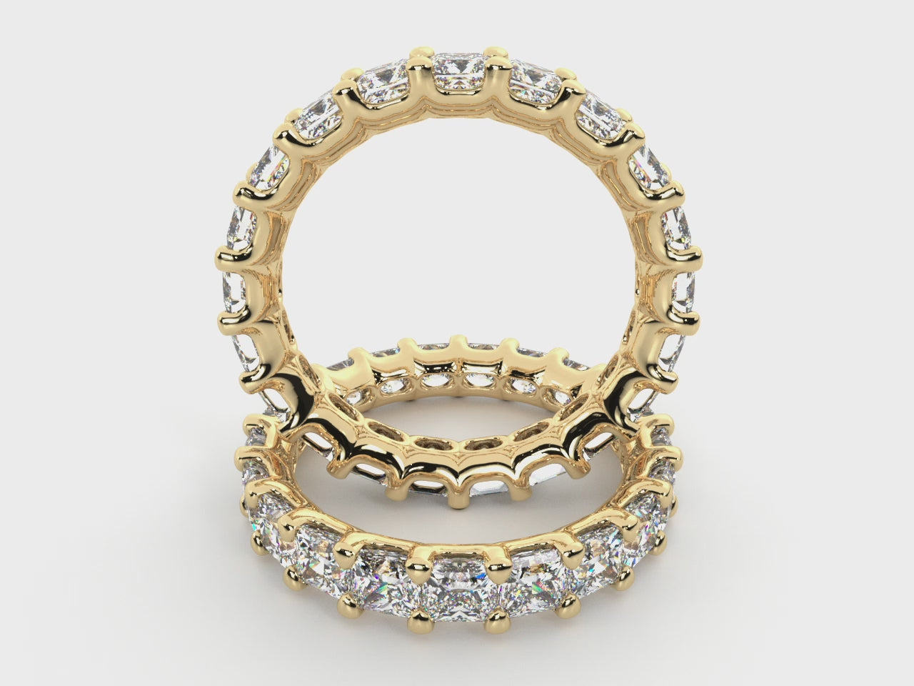 Load video: Princess Lab Grown Diamond Full Eternity Band