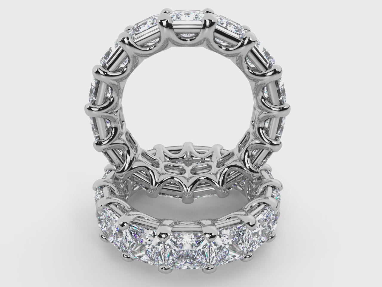 Load video: Princess Lab Grown Diamond Full Eternity Band