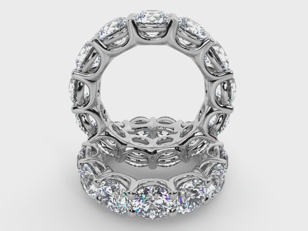 Load video: Round Lab Grown Diamond Full Eternity Band