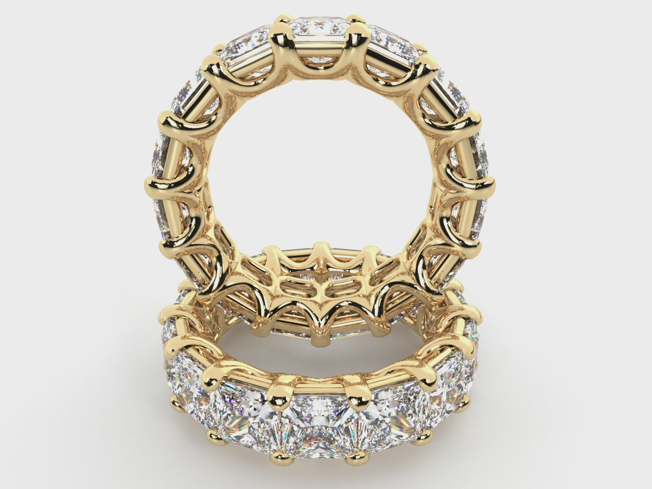 Load video: Princess Lab Grown Diamond Full Eternity Band