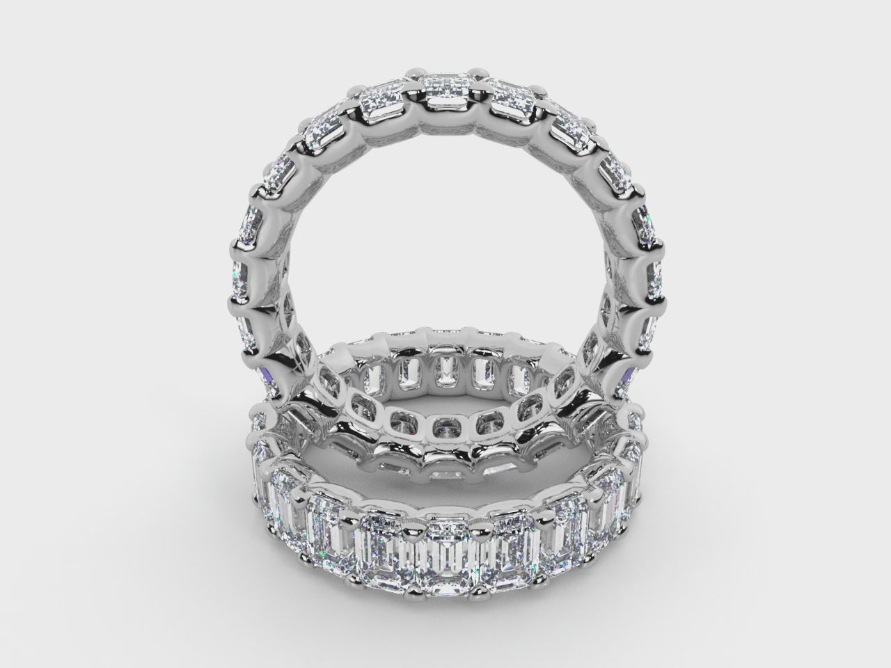 Load video: Emerald Natural Diamond Full Eternity Band