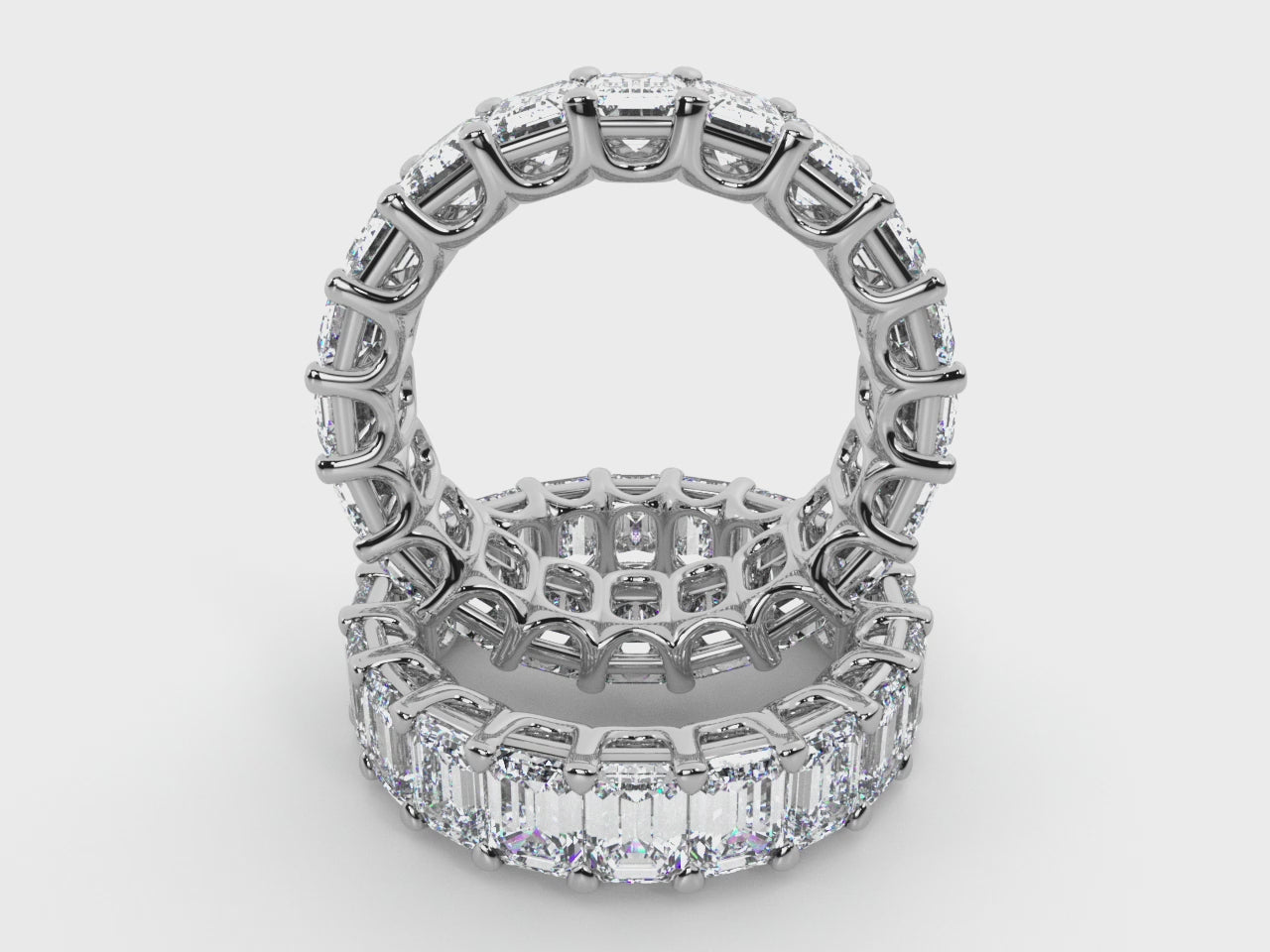 Load video: Emerald Natural Diamond Full Eternity Band