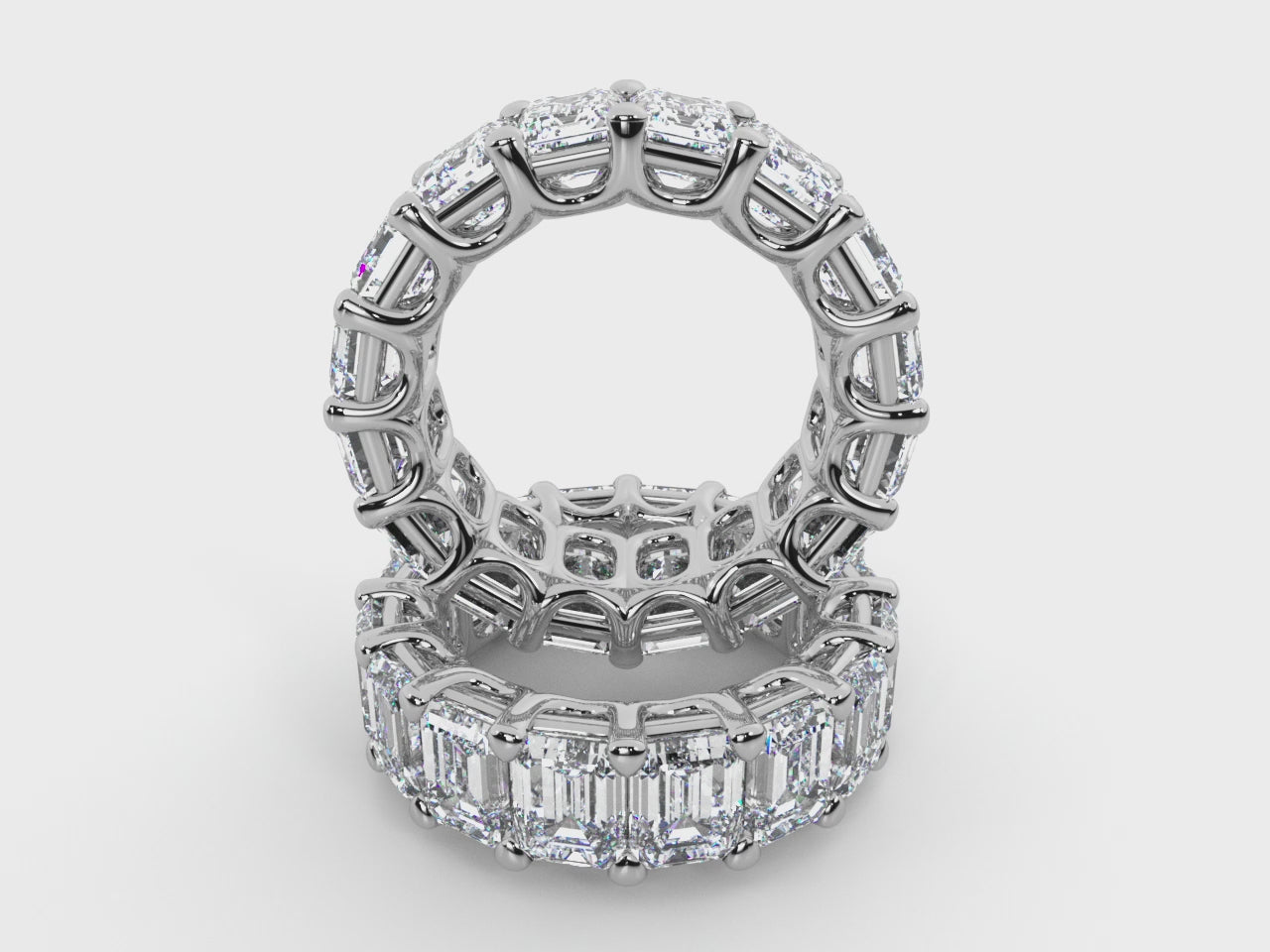 Load video: Emerald Natural Diamond Full Eternity Band