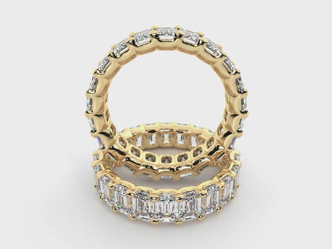 Load video: Emerald Natural Diamond Full Eternity Band