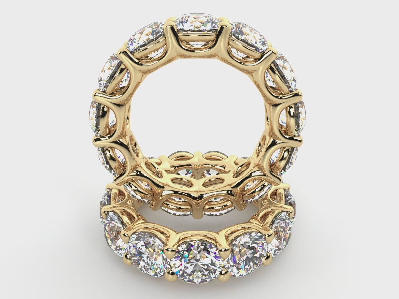 Load video: Round Lab Grown Diamond Full Eternity Band