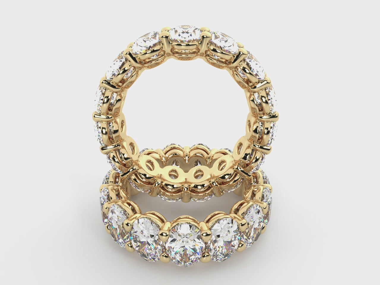 Load video: Oval Lab Grown Diamond Full Eternity Band