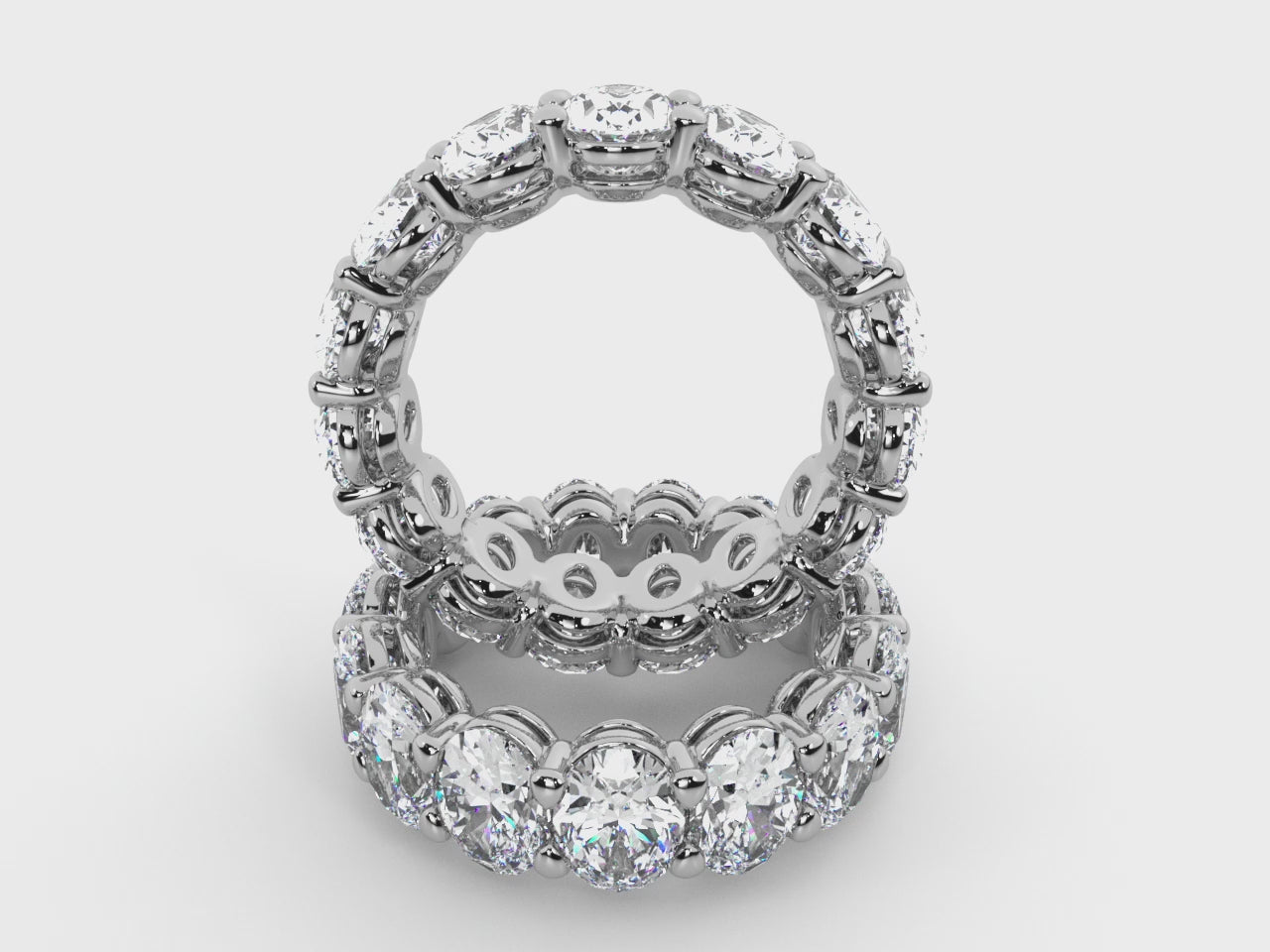 Load video: Oval Lab Grown Diamond Full Eternity Band