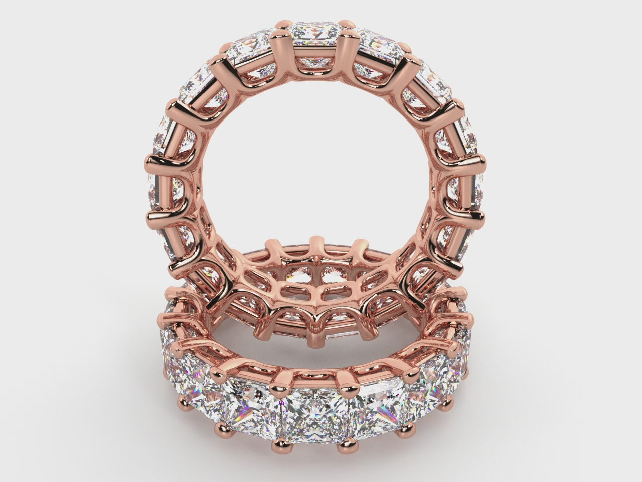Load video: Princess Lab Grown Diamond Full Eternity Band