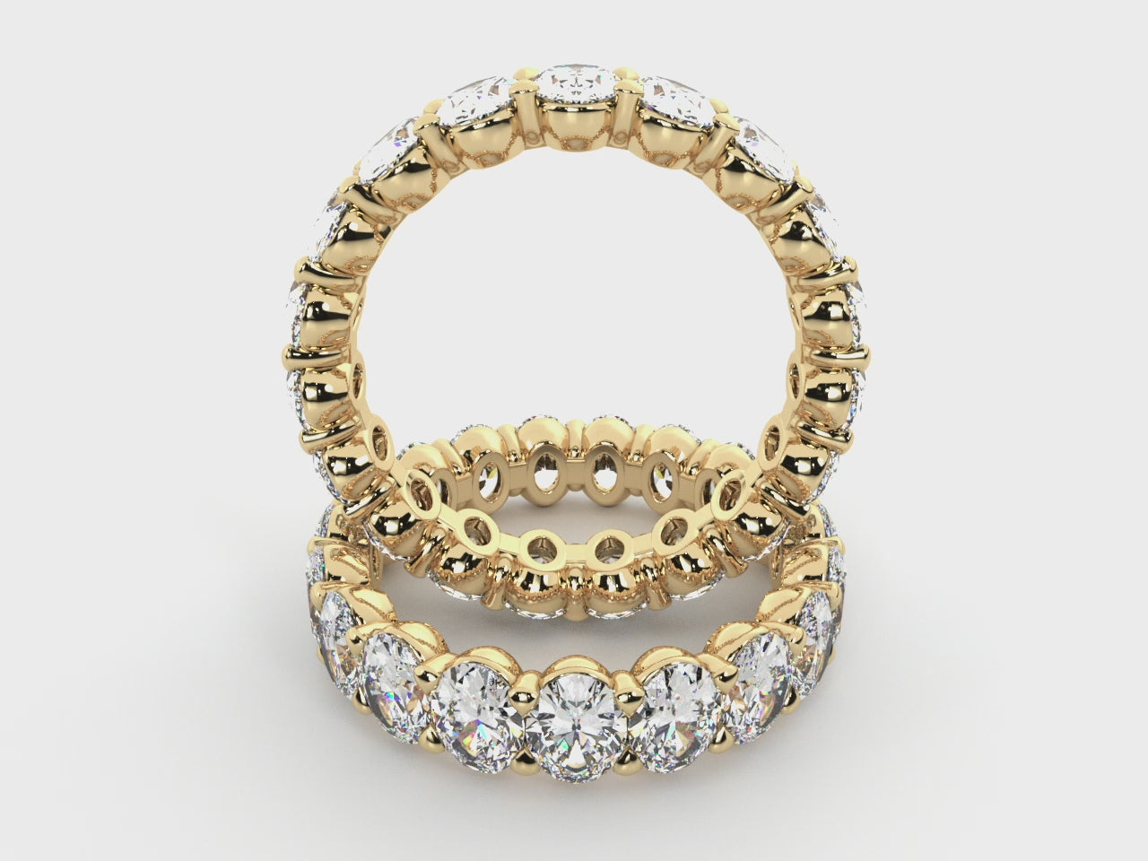 Load video: Oval Lab Grown Diamond Full Eternity Band