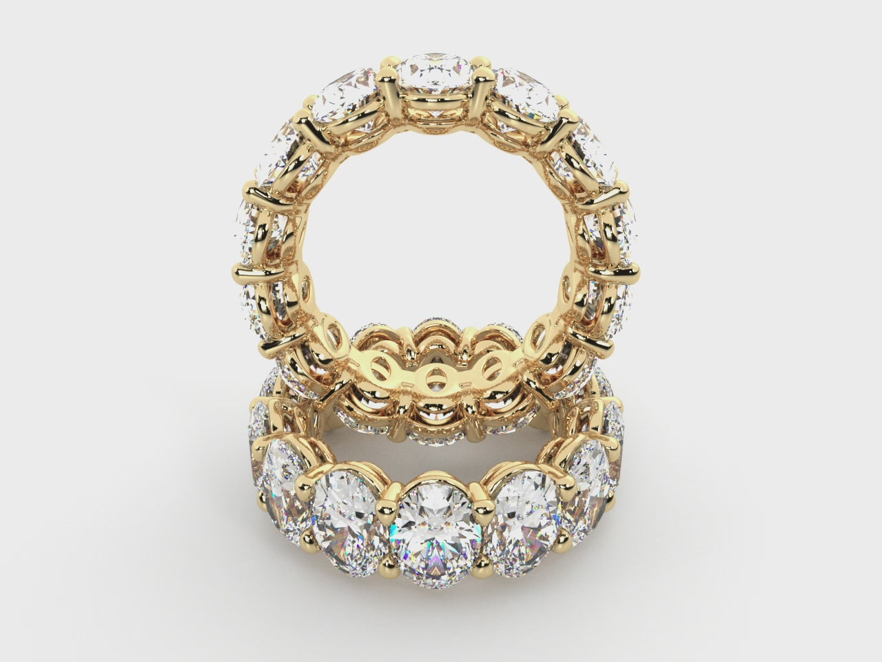 Load video: Oval Lab Grown Diamond Full Eternity Band