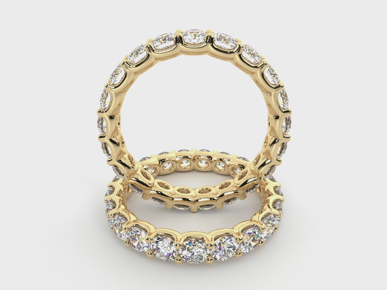 Load video: Round Lab Grown Diamond Full Eternity Band