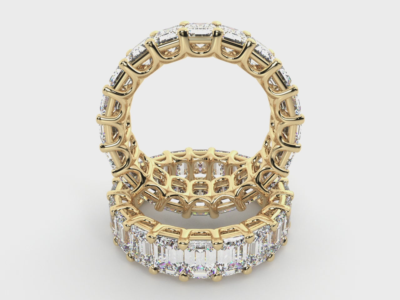 Load video: Emerald Natural Diamond Full Eternity Band