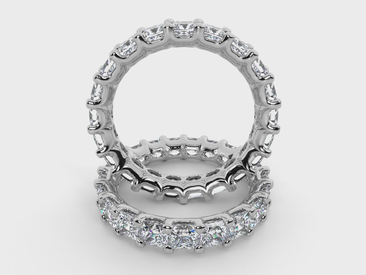 Load video: Princess Lab Grown Diamond Full Eternity Band