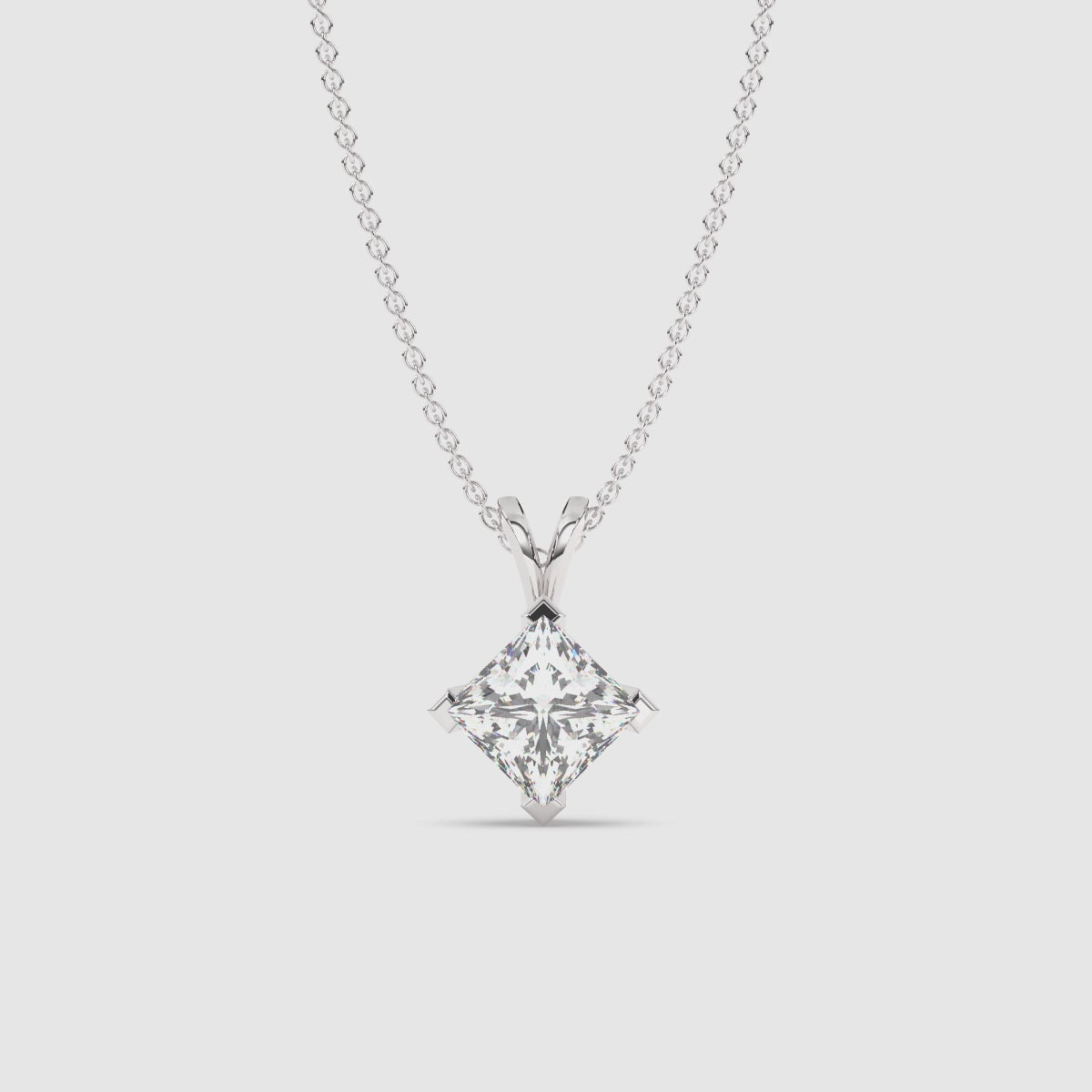 Load video: Princess Four-Prong Pendant