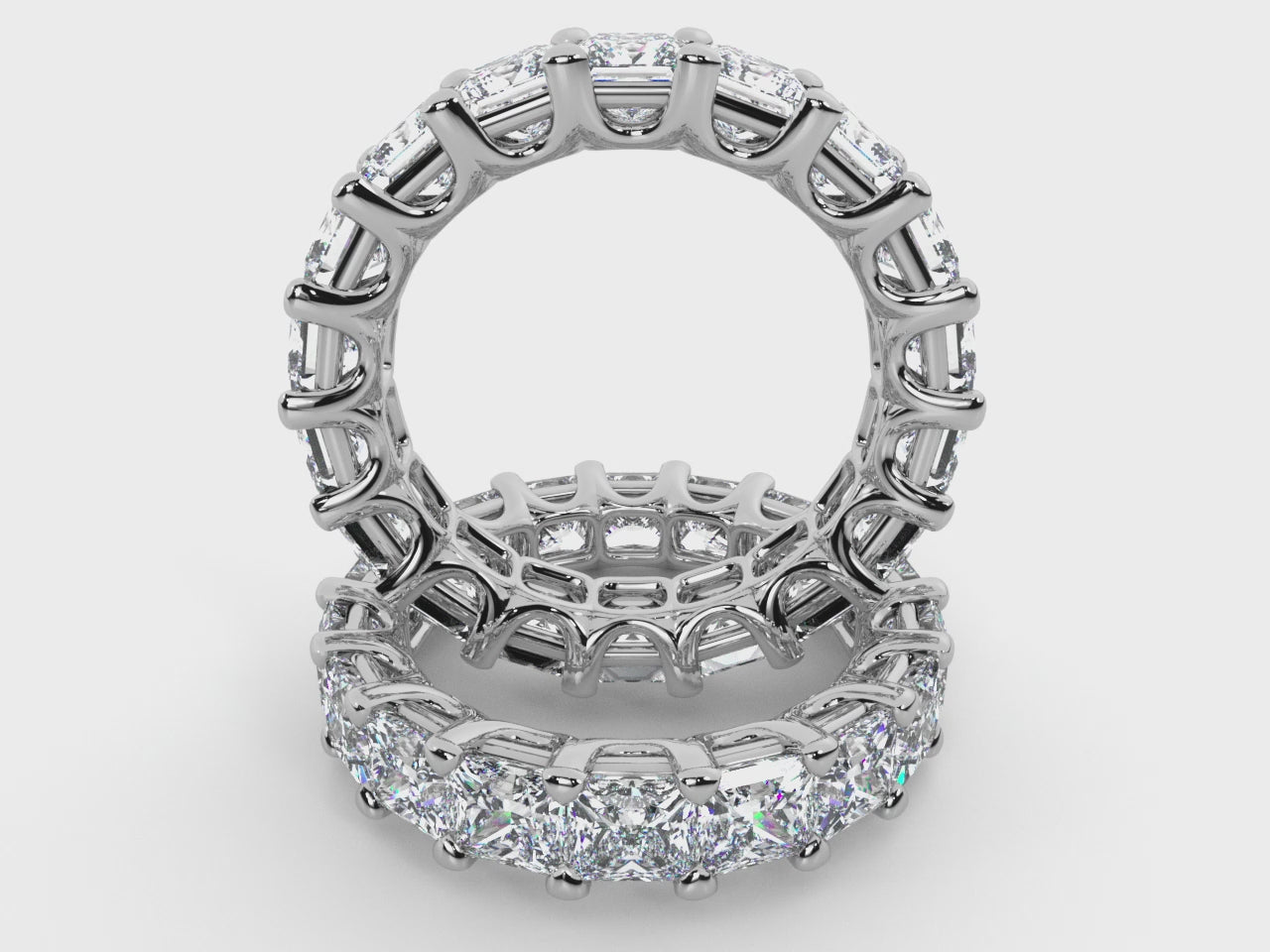 Load video: Princess Lab Grown Diamond Full Eternity Band