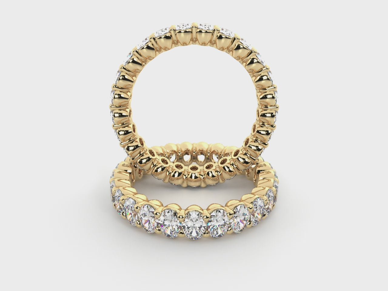 Load video: Oval Lab Grown Diamond Full Eternity Band