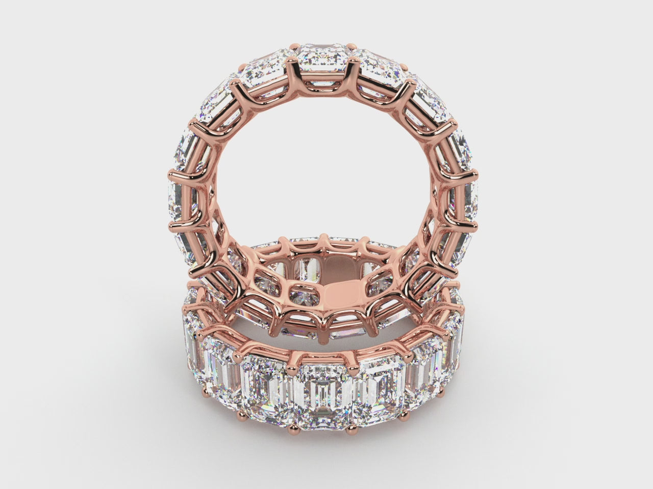 Load video: Emerald Natural Diamond Full Eternity Band