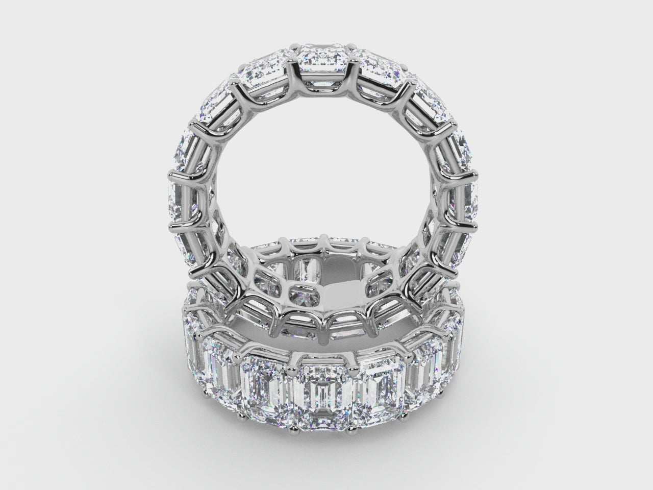 Load video: Emerald Natural Diamond Full Eternity Band