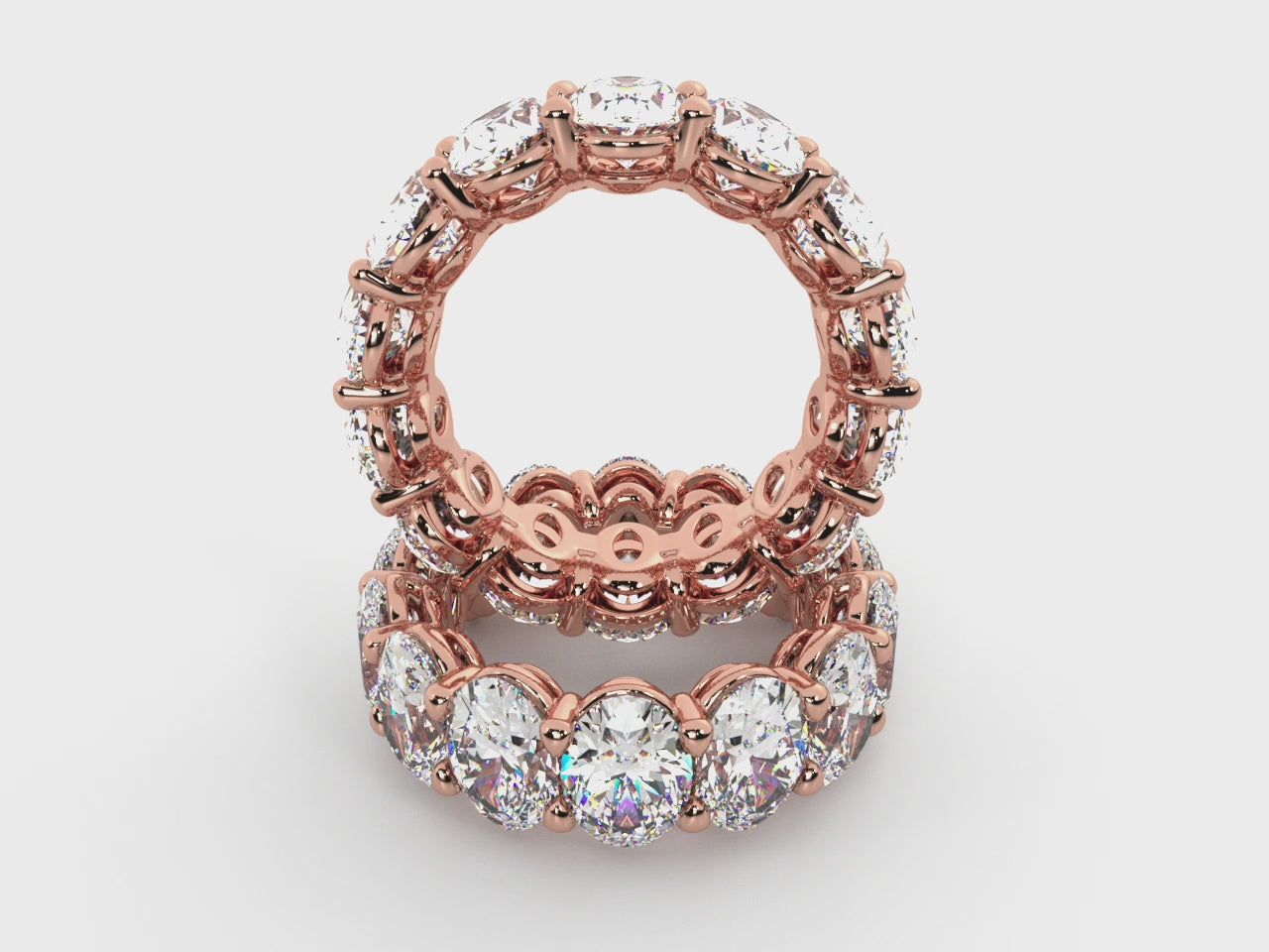 Load video: Oval Lab Grown Diamond Full Eternity Band