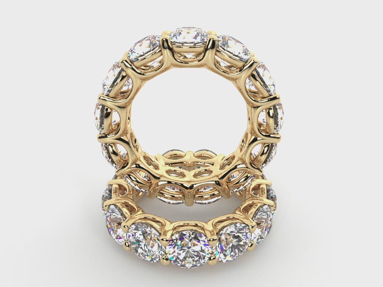 Load video: Round Lab Grown Diamond Full Eternity Band